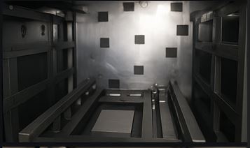 Interior del horno de vacío